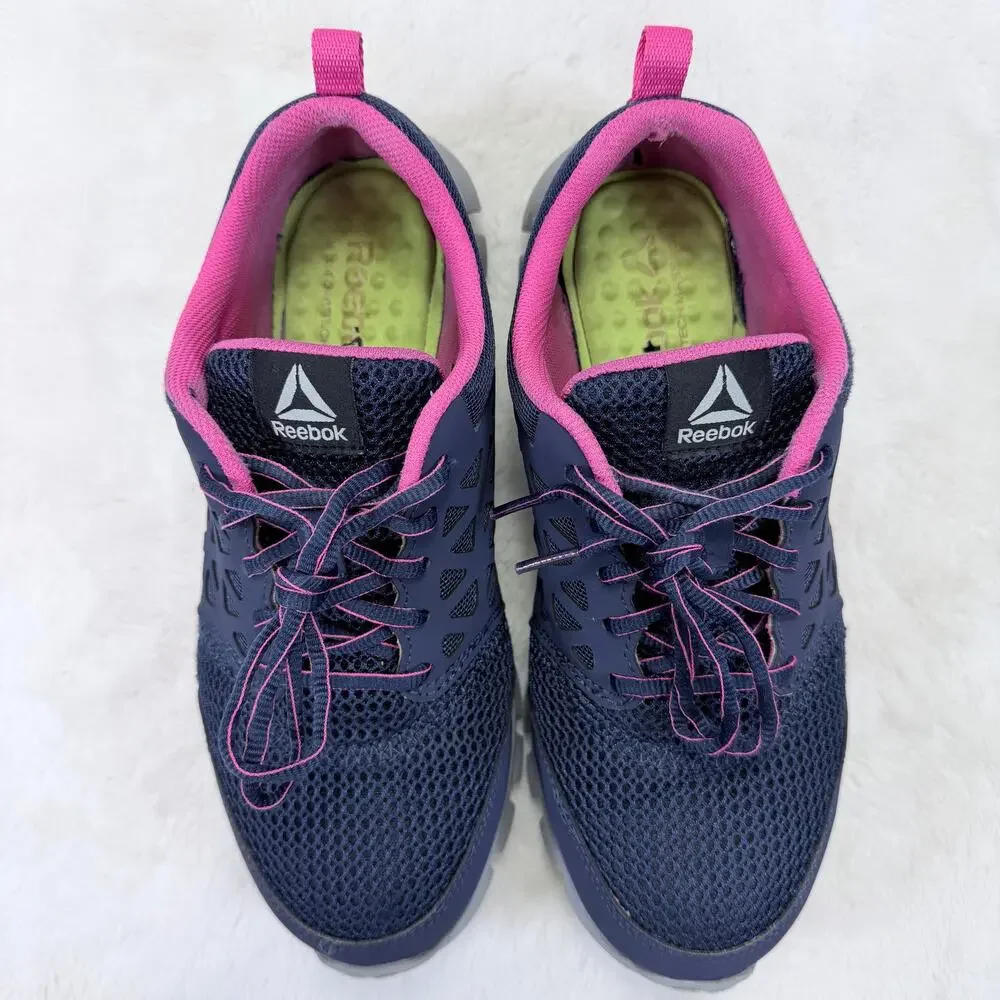 Reebok Sublite Cushion Work Alloy Toe RB046 Womens Navy Pink Size 10